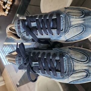 Diesel Blue Denim Sneakers